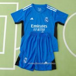 Camiseta Real Madrid Portero Nino 2023 2024 Azul