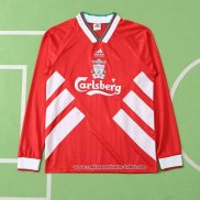 Primera Camiseta Liverpool Retro Manga Larga 1993-1995