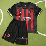 Primera Camiseta AC Milan Nino 2022 2023