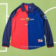 Primera Camiseta Barcelona 100 Aniversario Manga Larga 1899-1999 Retro