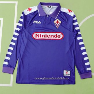 Primera Camiseta Fiorentina Retro Manga Larga 1998-1999