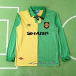 Tercera Camiseta Manchester United Retro Manga Larga 1992-1994