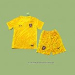 Camiseta Portugal Portero Nino 2024 Amarillo