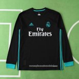 Segunda Camiseta Real Madrid Retro Manga Larga 2017-2018